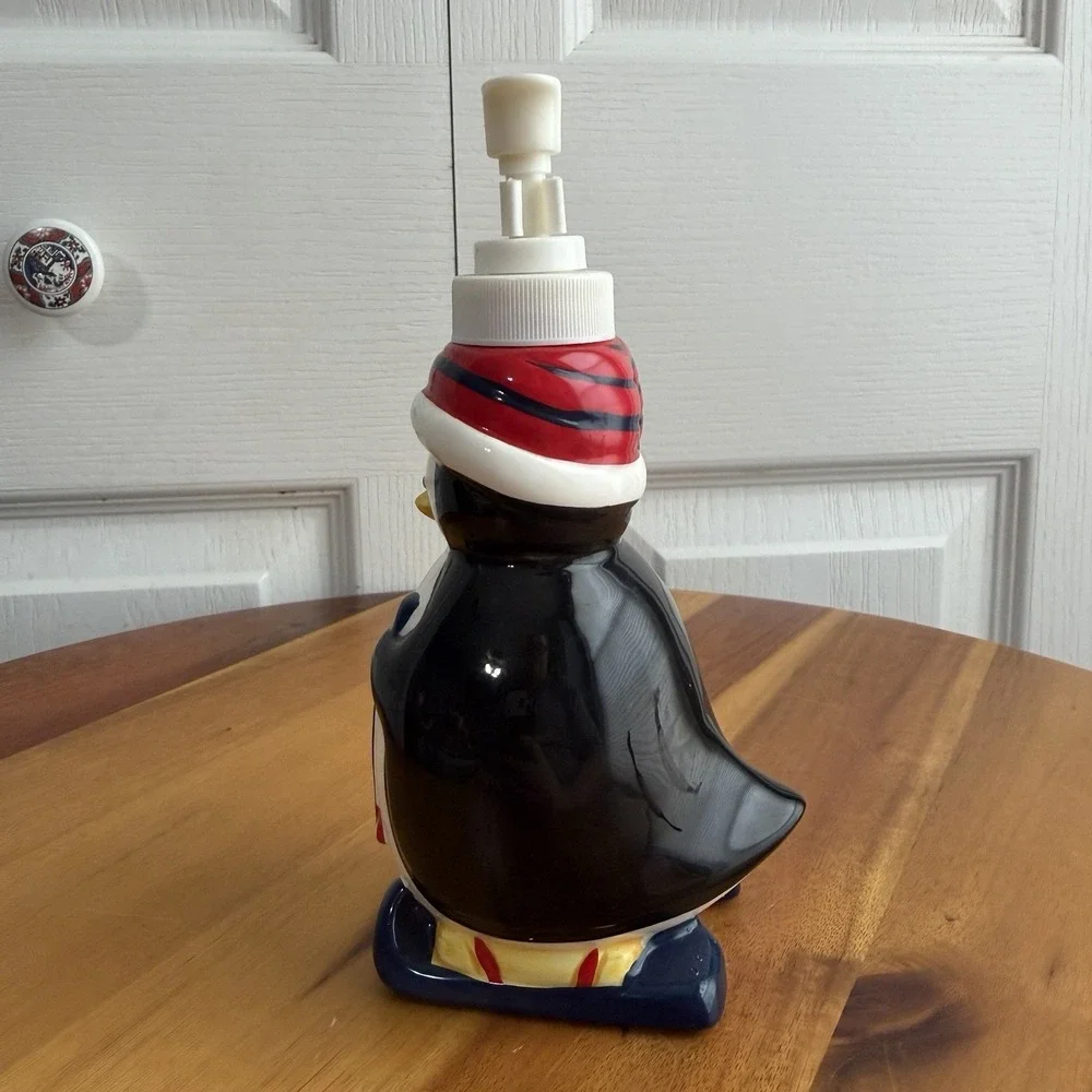 Skiing Penguin Soap Dispenser Taiwan Christmas Winter Refillable Gifting Holiday